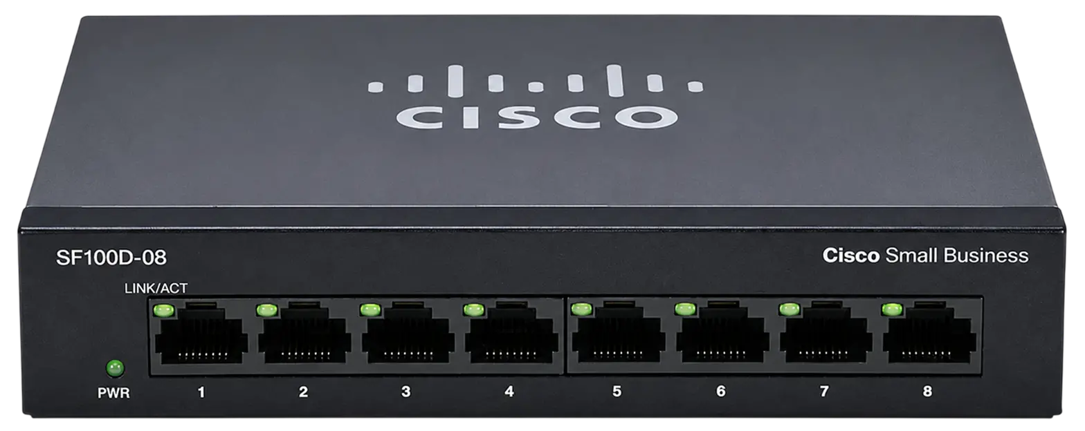 Cisco 8-Port SF100D-08 10/100 Network Switch (Original Imported)