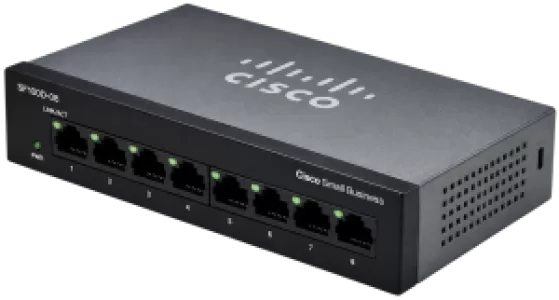 Cisco 8-Port SF100D-08 10/100 Network Switch (Original Imported) - Alternate View