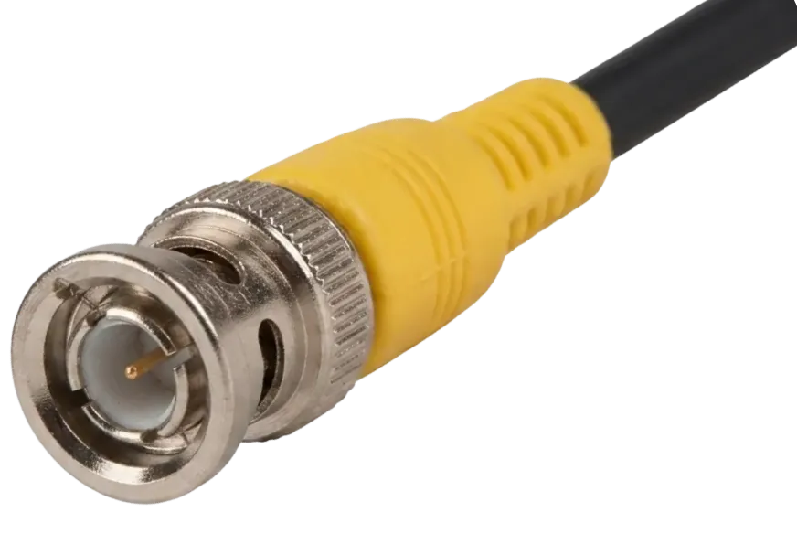 Yellow Silver BNC Connector