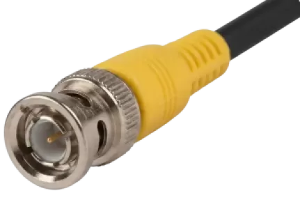 Yellow Silver BNC Connector