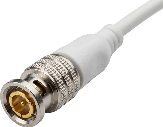 White Silver BNC Connector