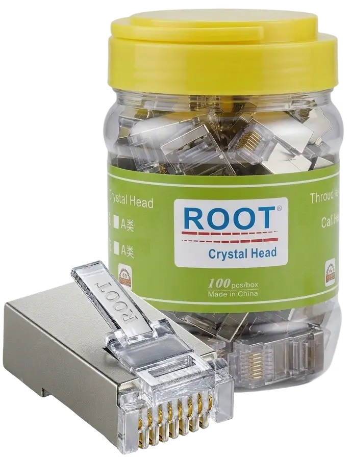 RJ45 Root Metal Cat6 Shielded Connector - 3