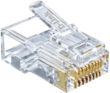 RJ45 White Cat6 D-Link Network Connector - Alternate View