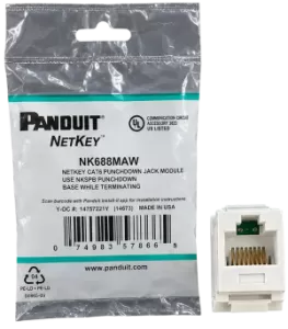 Panduit NK688MAW-Q  NetKey Cat6 Jack - 4