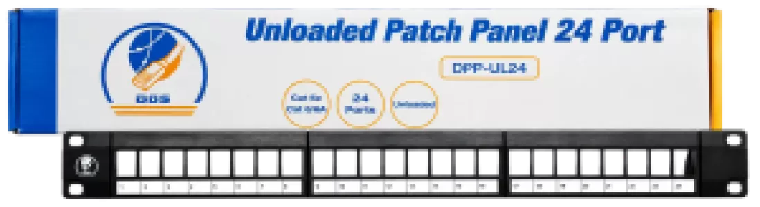 DDS Unloaded 24-Port Patch Panel DPP-UL24 - Alternate View