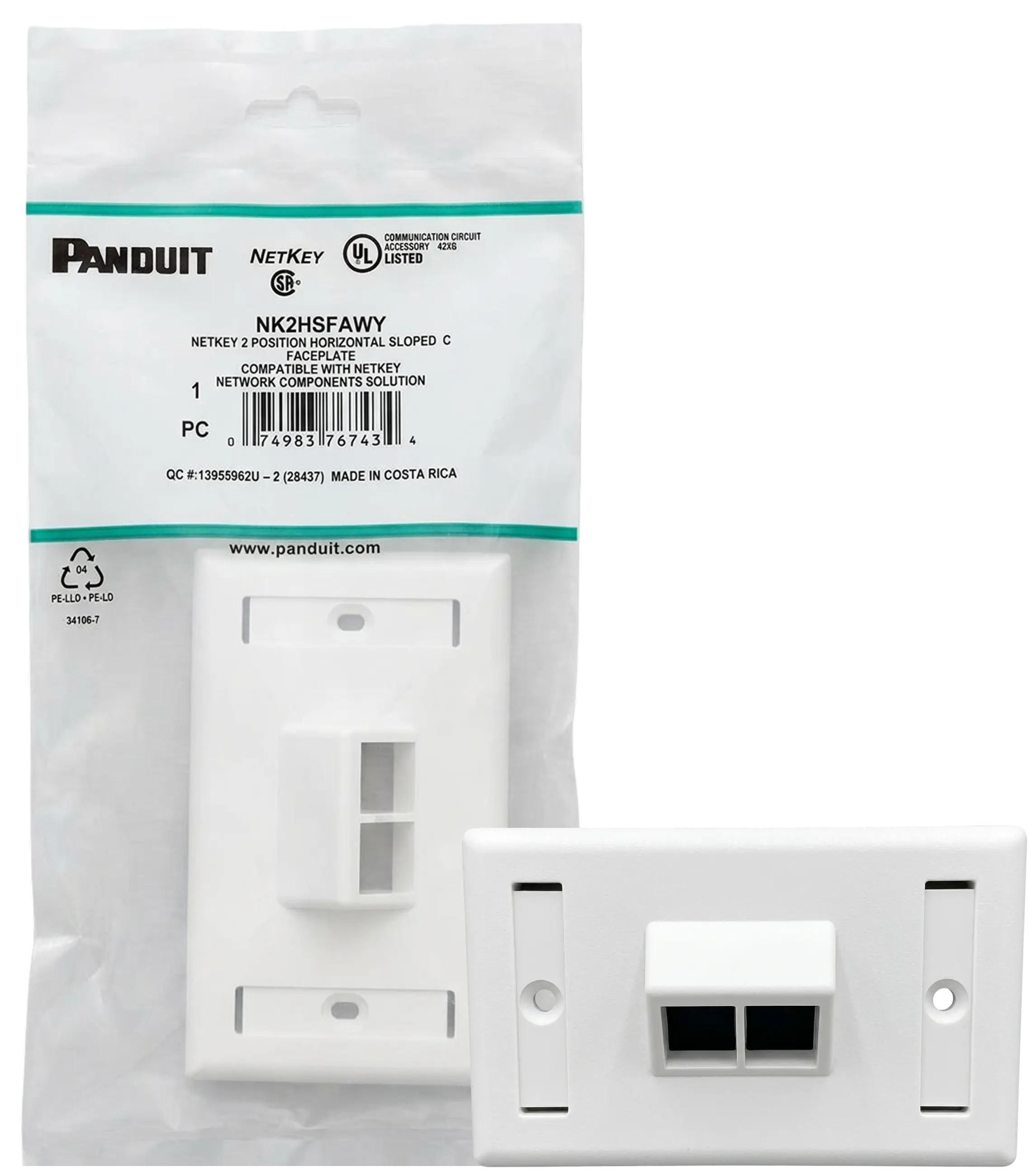 Panduit NetKey Internal Blank Module Blind Port - 2