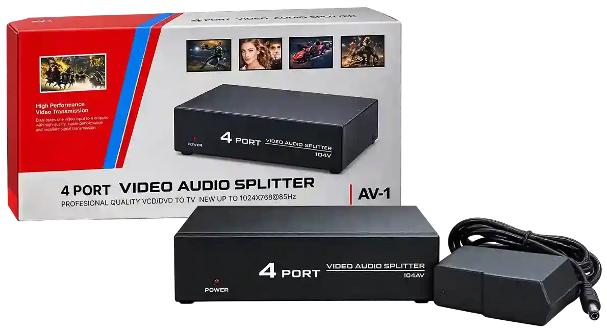 4-Port Audio/Video Splitter - 3