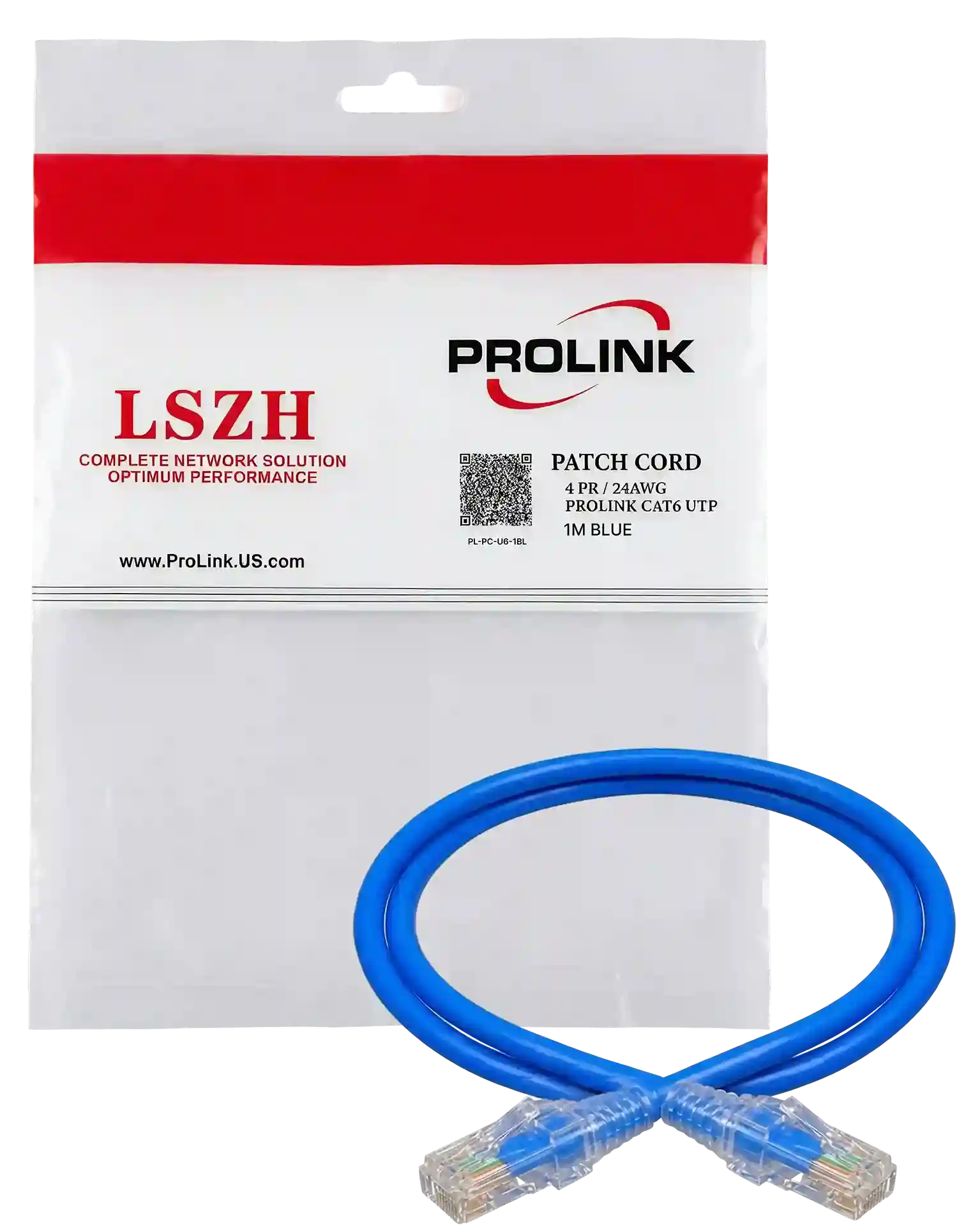 Prolink Black Pox Blue 1m Patch Cord - 2