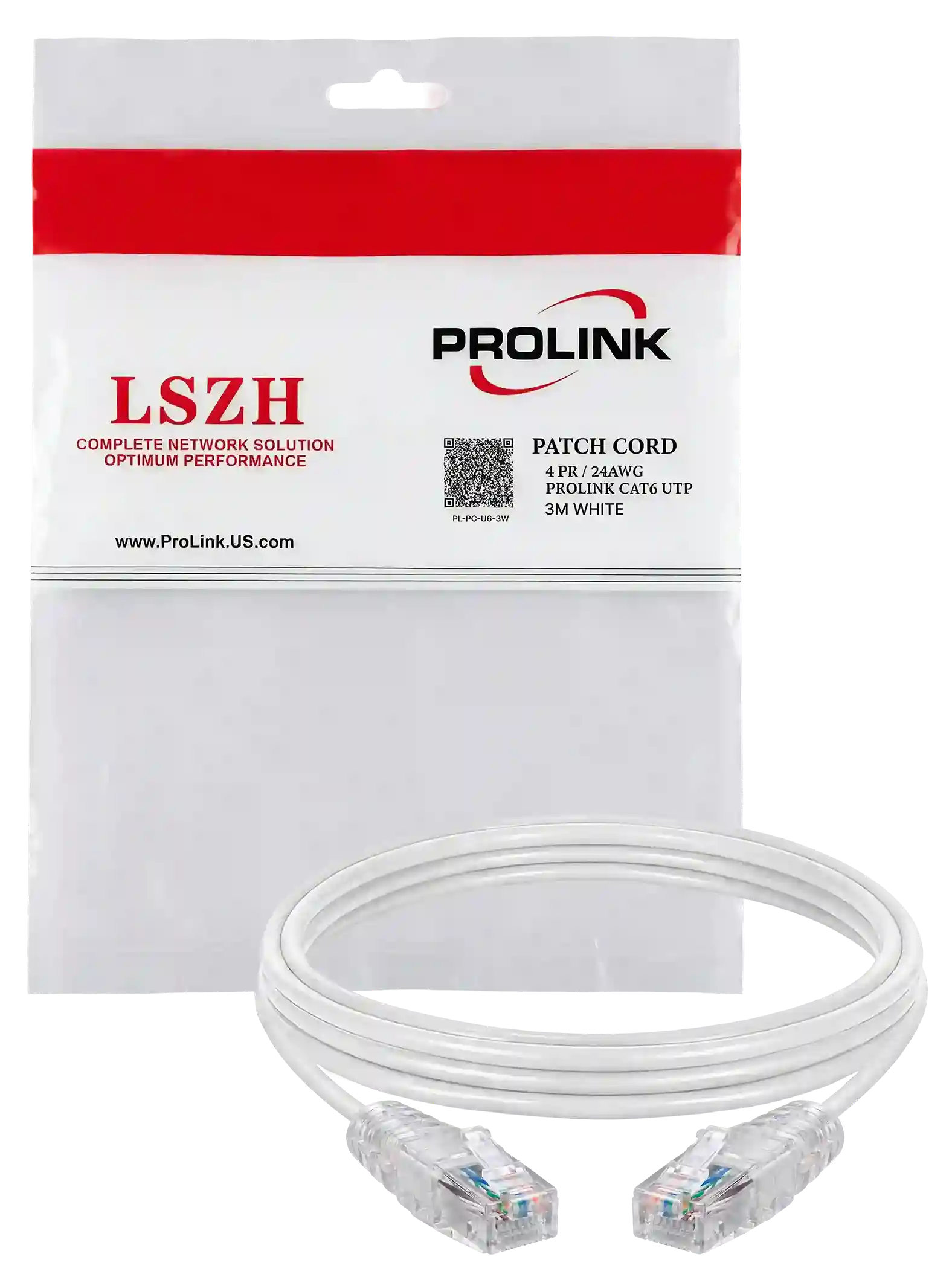 Prolink White 3m Patch Cord - 2