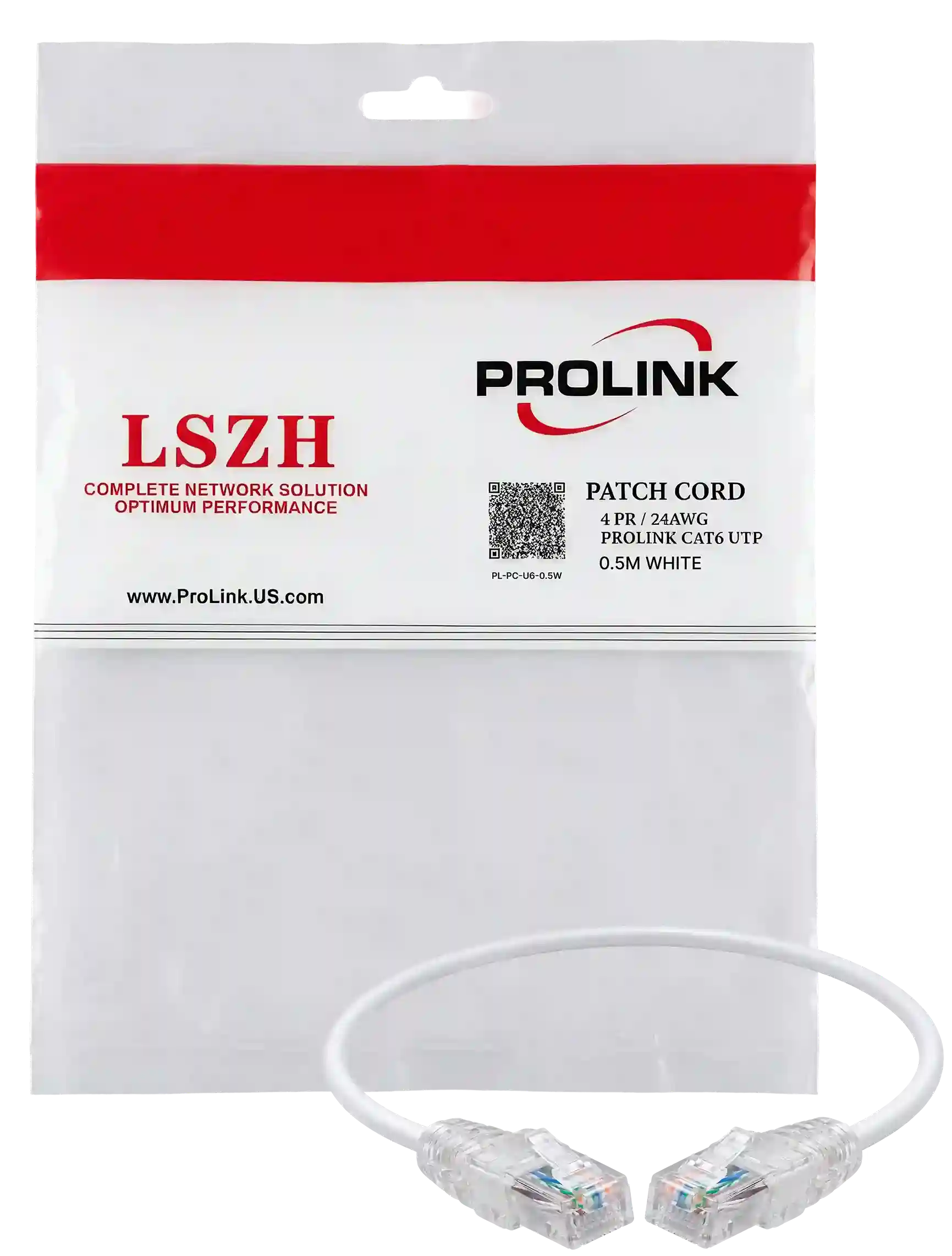 Prolink Patch Cord White 0.5m - 2