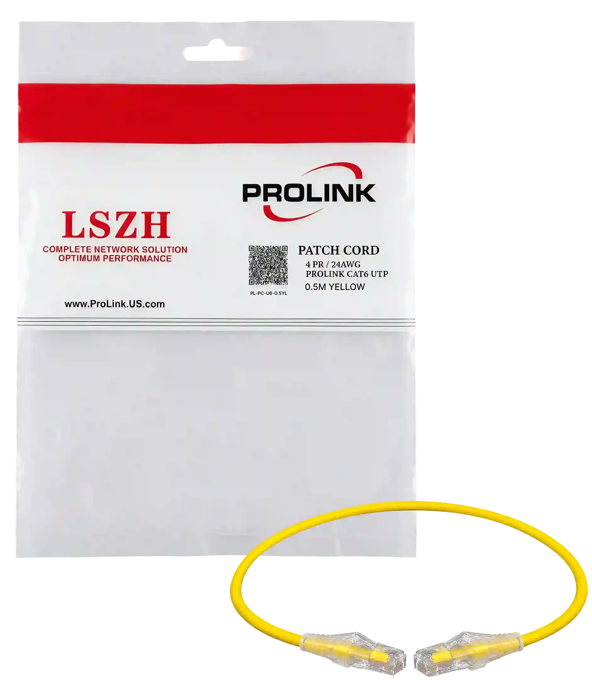 Prolink Patch Cord Yellow 0.5m - 2