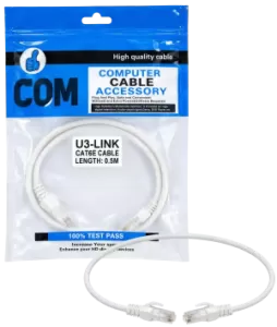 High Quality White 0.5m Patch Cord - Alternate View