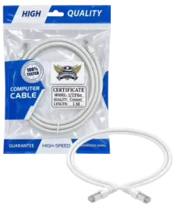 High Quality White 1m Patch Cord - Alternate View