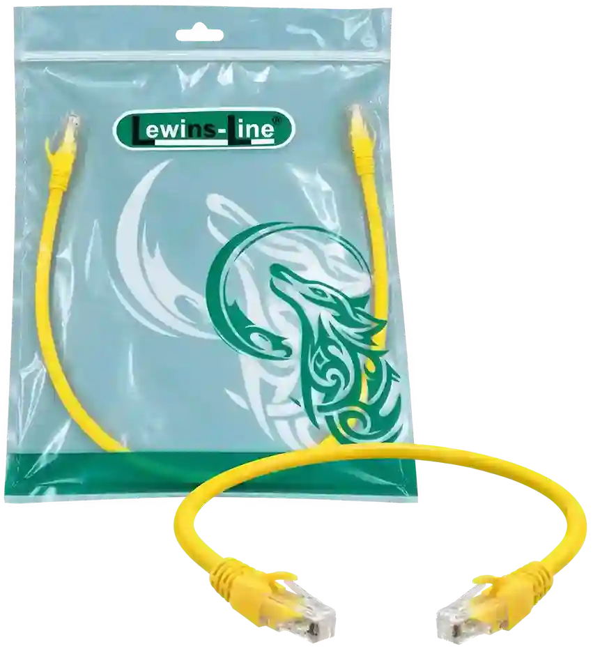 Lewines Line Patch Cord Yellow 0.5m - 2