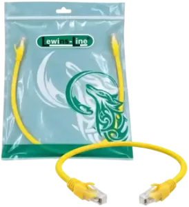 Lewines Line Patch Cord Yellow 0.5m - Alternate View