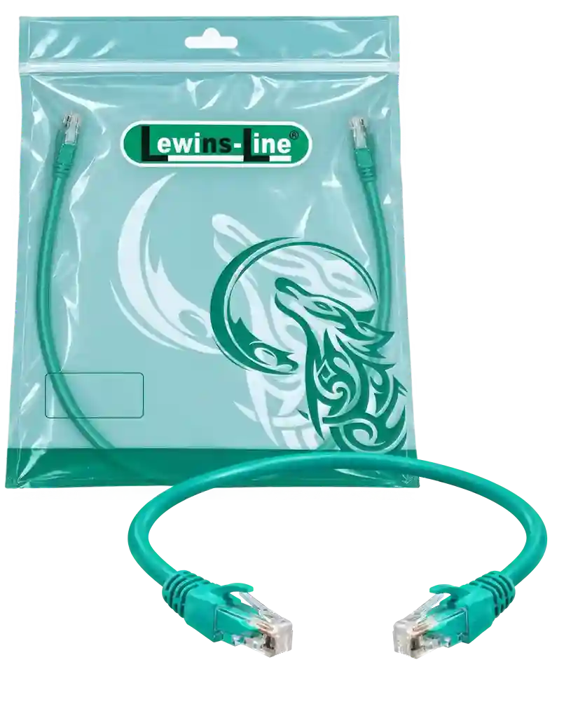 Lewines Line Patch Cord Green 0.5m - 2