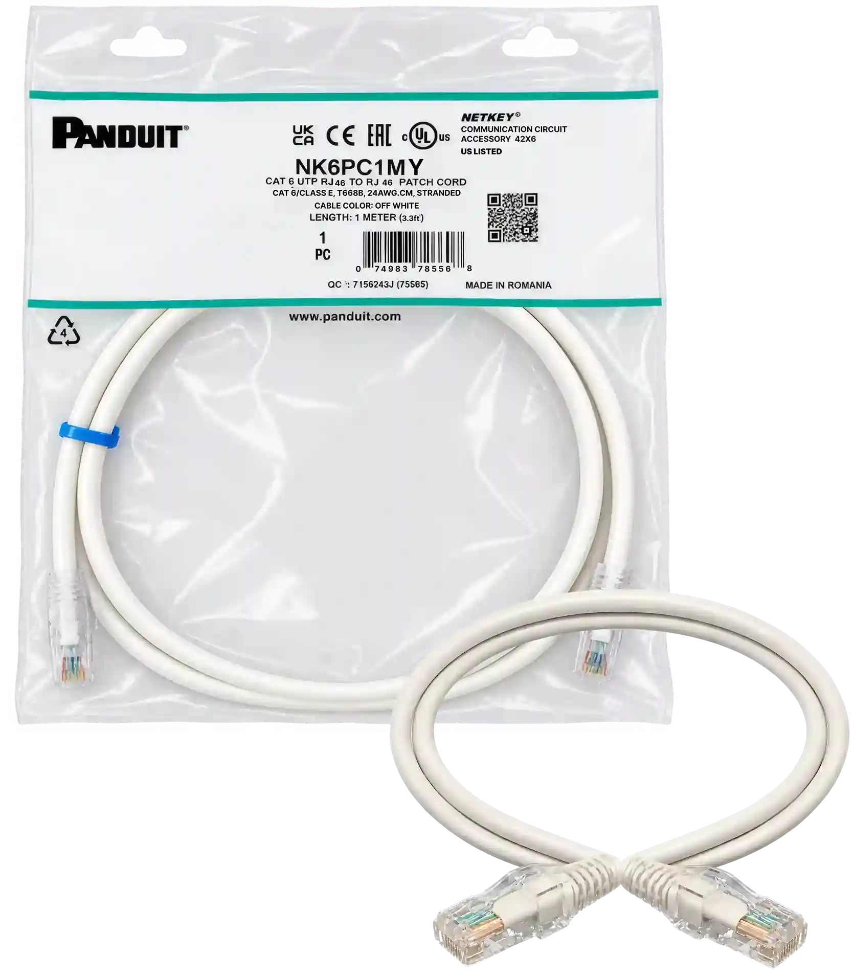 Panduit Patch Cord Grey 1m - 2