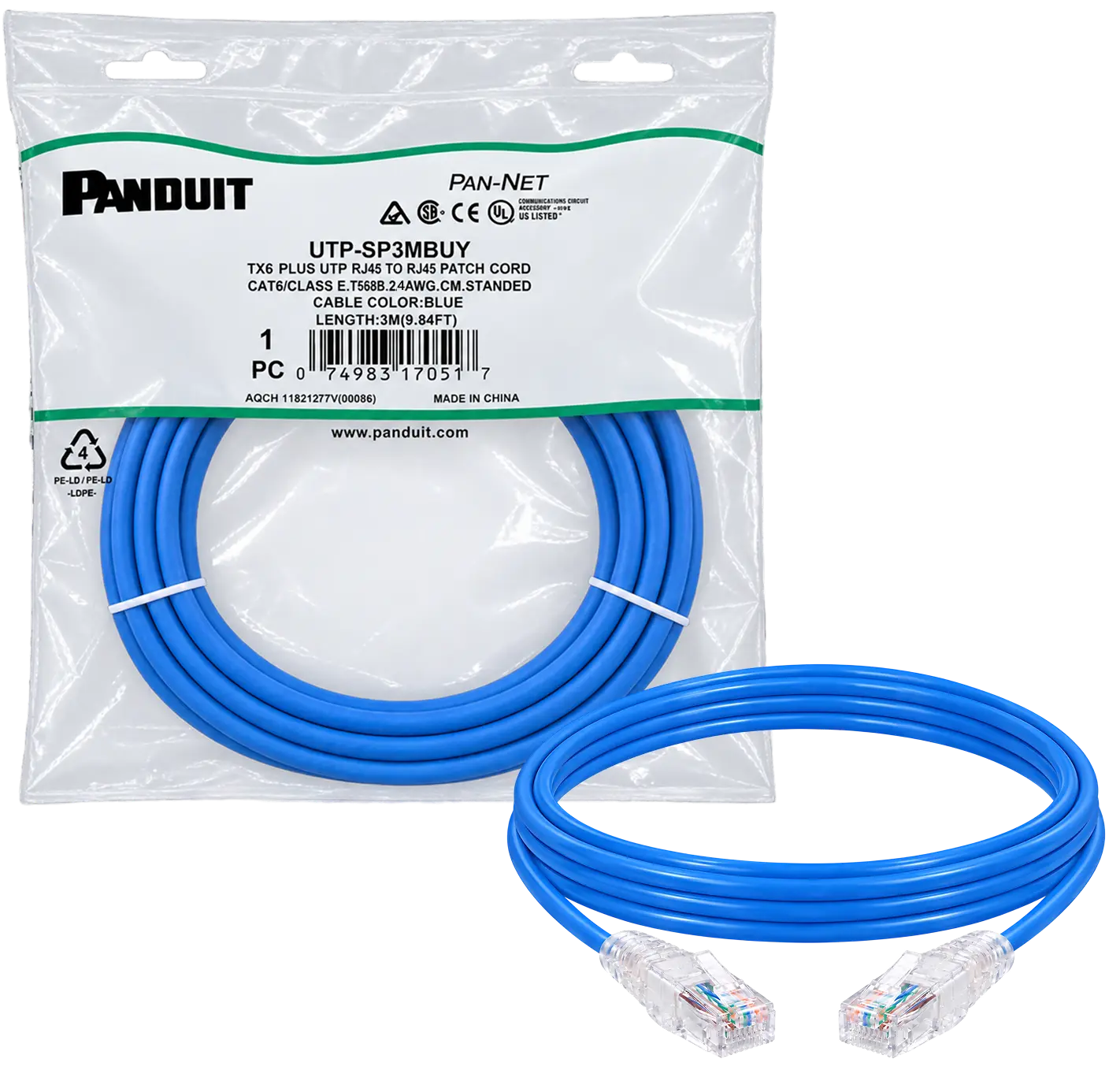 Panduit Patch Cord Blue 3m - 2