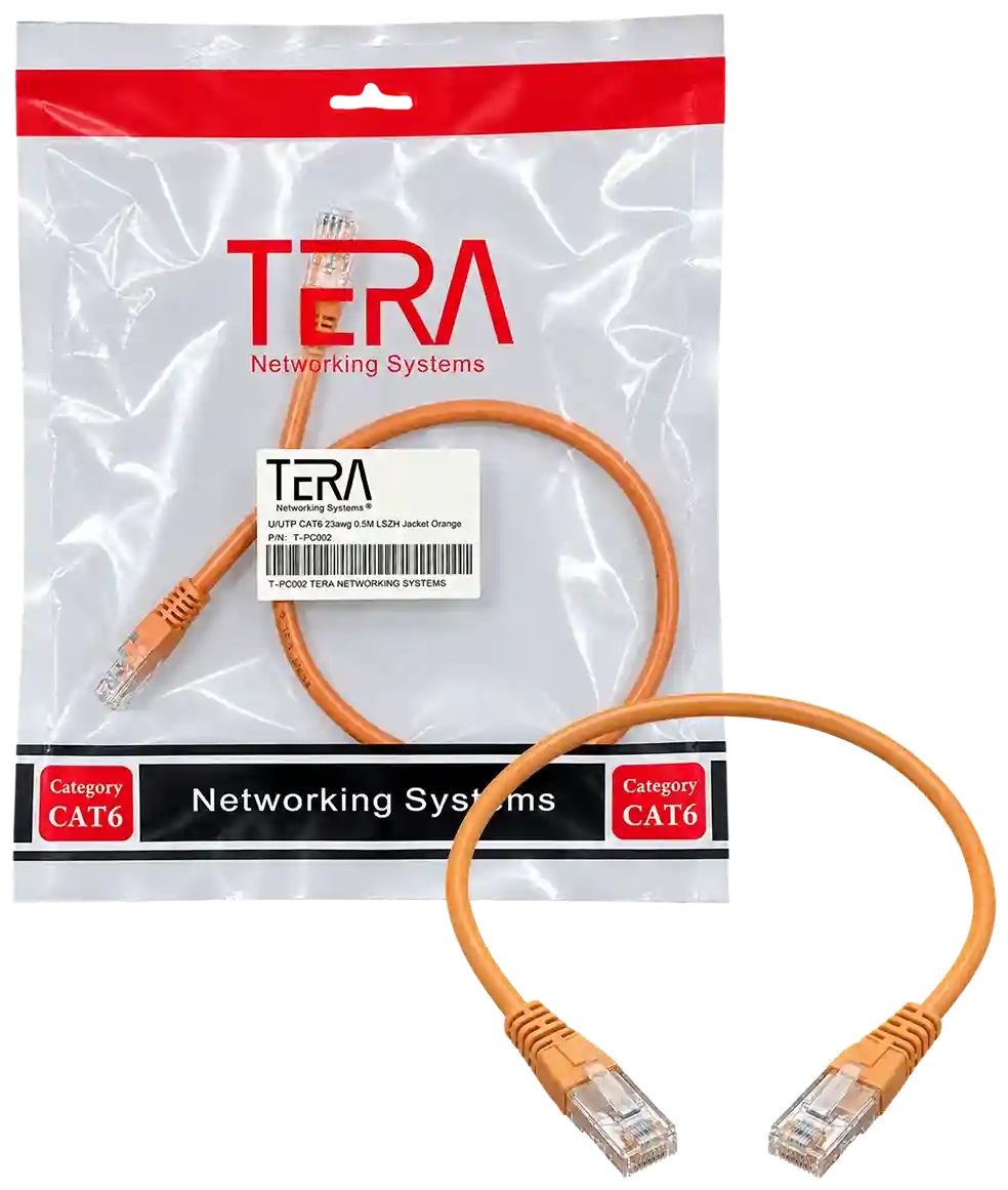Tera UTP Cat6 Patch Cord Orange 0.5m - 2