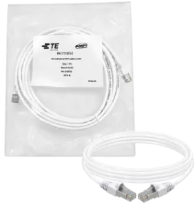 TE 1711815-3 Cat6A Patch Cord White 3m - Alternate View