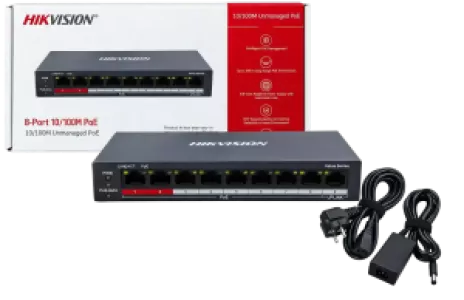 Hikvision DS-3E0109P-E/M(B) 8-Port PoE Switch - 3
