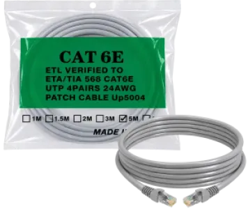 Cat6E Grey 5m Patch Cord - Alternate View