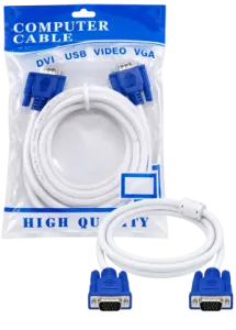 VGA Cable High Quality White 1.5M - Alternate View
