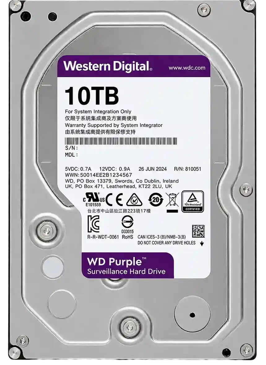Western Digital Purple 10TB Hard Drive