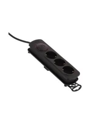 Elios 3-Outlets Power Strip Black
