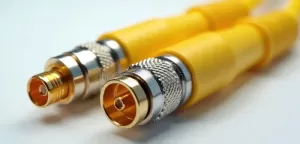 Yellow Silver BNC Connector